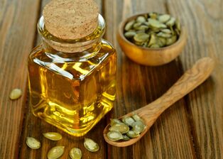 Aceite de sementes de cabaza para duchar